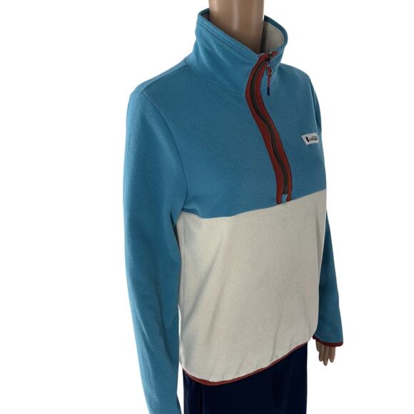 Cotopaxi River Blue Bone White Amado Quarter Zip Fleece Pullover - Picture 6 of 11